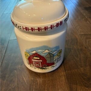Farmhouse Ceramic Cookie Jar